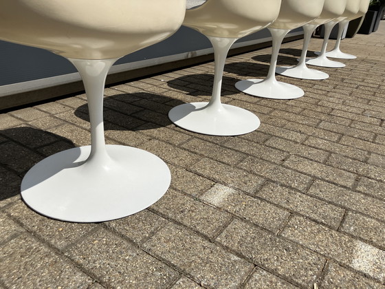 Image 1 of 6x Original Vintage Knoll Tulip Dining Chairs Eero Saarinen