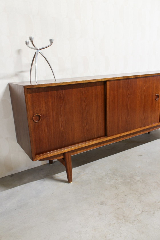 Image 1 of Credenza bassa in teak con mobile TV vintage danese