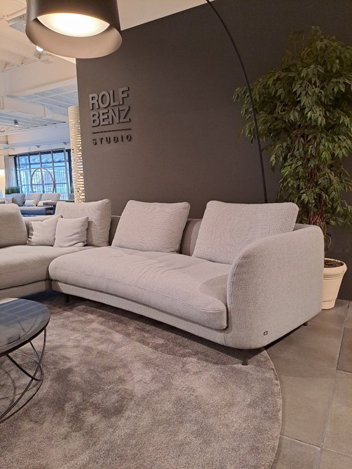 Rolf Benz Kumo Ecksofa, blau meliert, inklusive Kissen