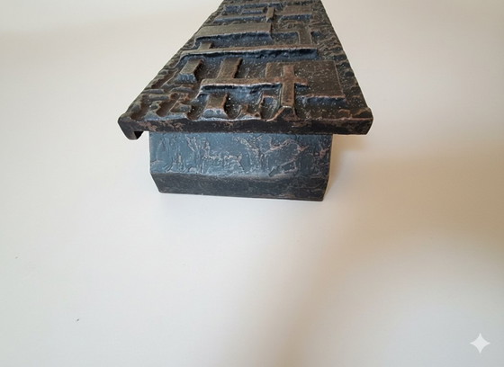 Image 1 of Brutalist large door handle wall sculpture