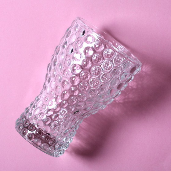 Image 1 of Mid-Century Clear Pressed Glass Vase by Jan Schmid, Rosice / 1961