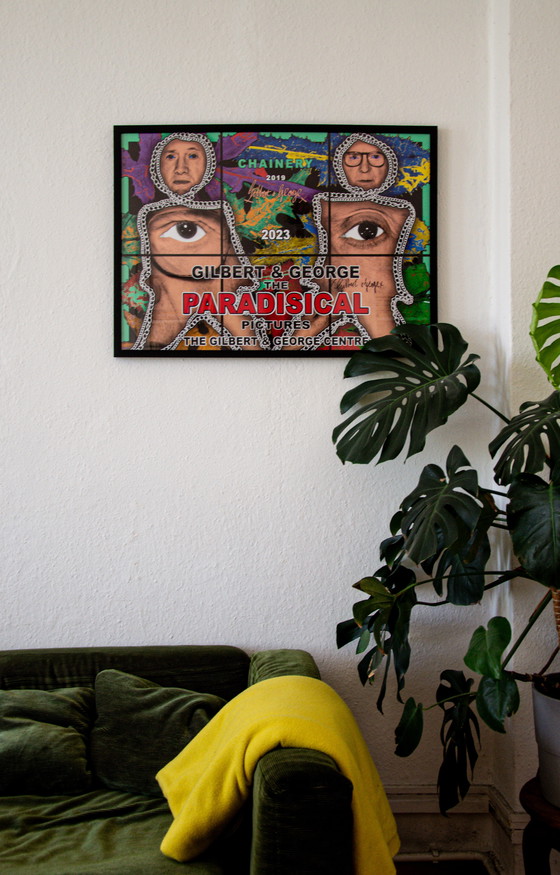 Image 1 of Gilbert & George Gesigneerde Poster / The Paradisical Pictures - Kettingmakerij / 59.4 x 84.1cm 23.4 x 33.1in (A1)