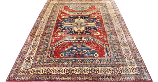 Original Hand-Knotted Kazak Antique Rug 346 x 252 cm