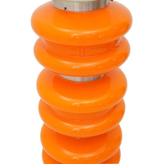 Image 1 of Orange and white glass floor lamp by Stilux, 1970s