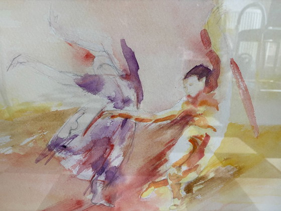 Image 1 of Watercolor Tonny Lansdaal 1984, Hungarian Dance, Brahms