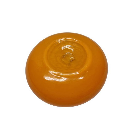 Image 1 of Vintage oranje glazen asbak