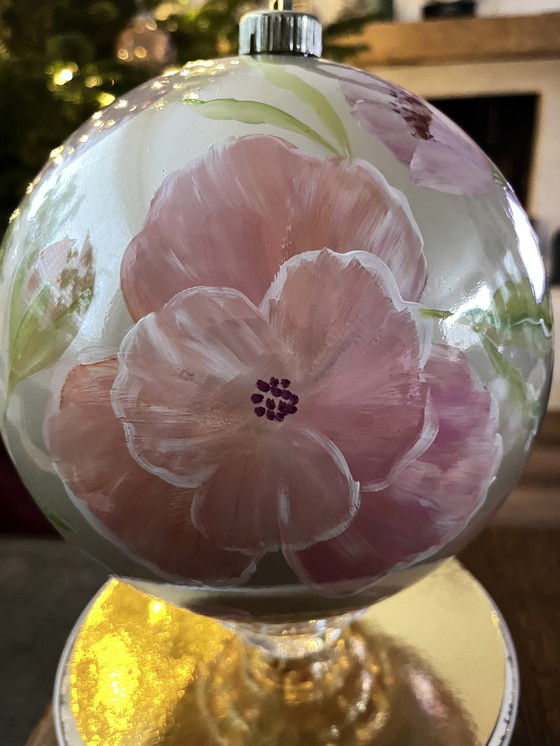Image 1 of Hand-painted LARGE Christmas ball