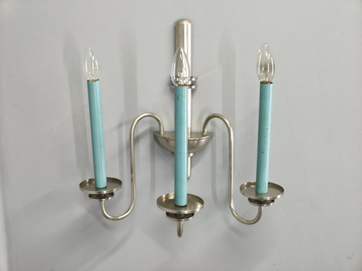 Art Deco Chandelier with Matching Sconces, Czechoslovakia 1930s