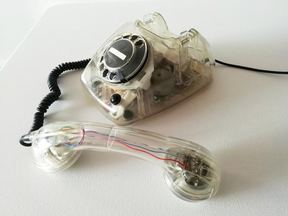 Image 1 of Transparent rotary phone Delft PTT 1985