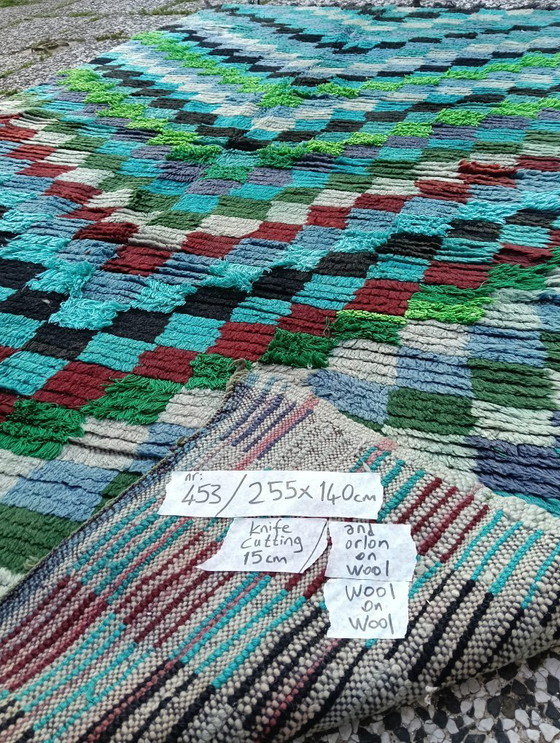 Image 1 of Hand-knotted Berber wool rug 255x140cm