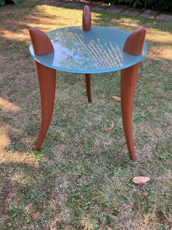 Mesa redonda de diseño italiano – Mesas auxiliares, Wood, Glass (photo 12 of 18)