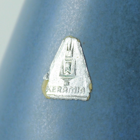 Image 1 of Scultura in ceramica di due colombe blu, Keramia, anni &#39;60