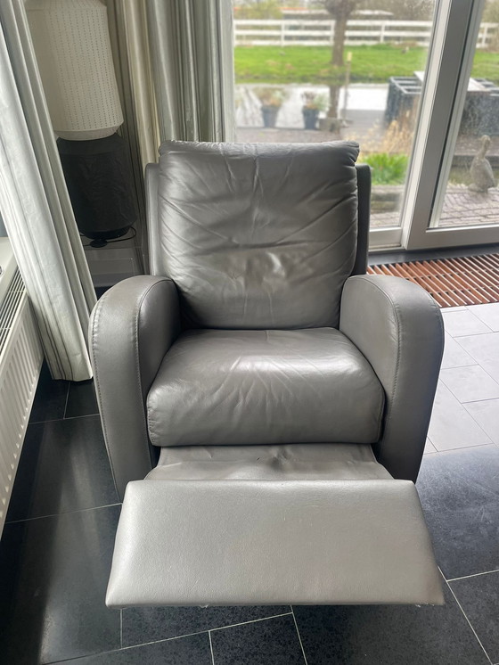 Image 1 of 2 x Natuzzi Swivel Reclining Chairs