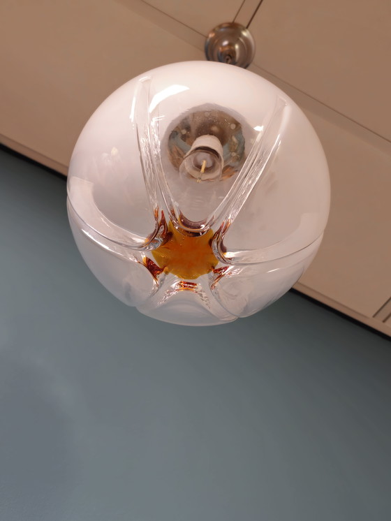 Image 1 of Vintage Murano Mazzega Suspension Lampe Plafond Italie