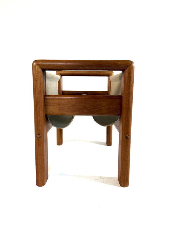 Image 1 of Panier à magazines vintage danois en teck, années 70