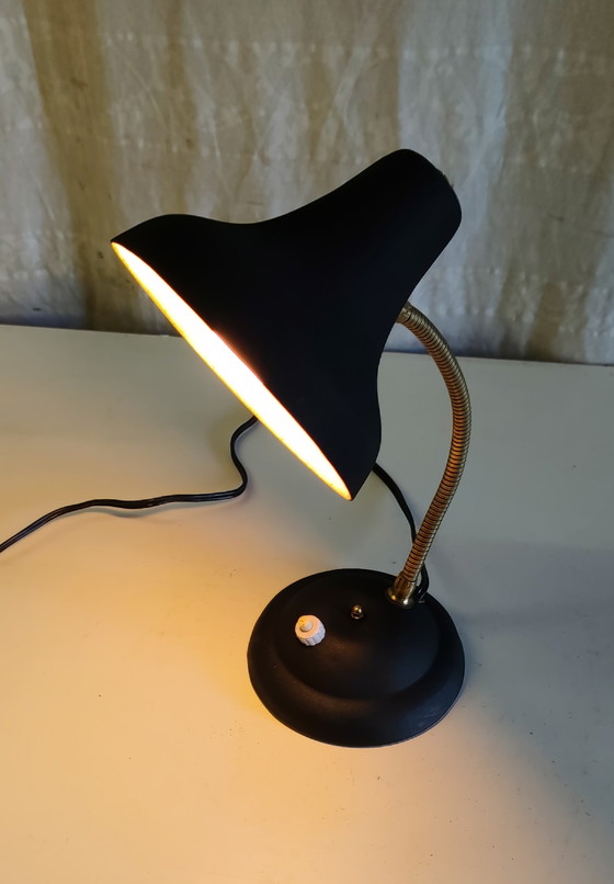 Articulated Metal and Brass Table Lamp - Mid-20th Century (photo 2 of 11)