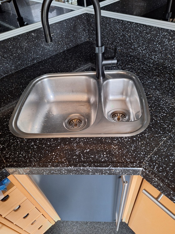 Image 1 of Eggersman corner kitchen with solid wood doors