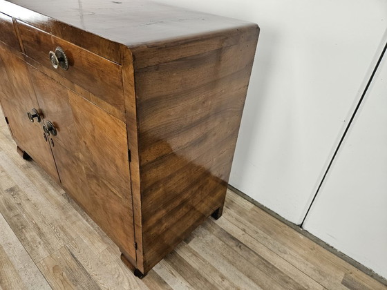 Image 1 of Art Decò sideboard in walnut burl from the 1940s