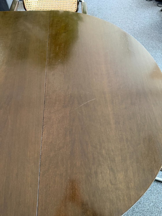 Image 1 of Vintage Thonet Extendable Round Dining Table - Danish Design - Solid Wood