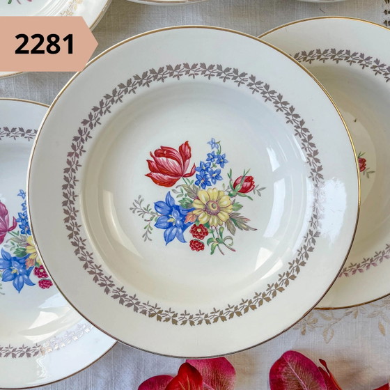 Piatto Fondo Individuale in Maiolica Floreale Vintage – Stoviglie, Retro (photo 15 of 19)