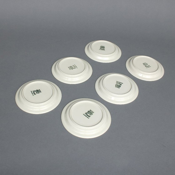 Image 1 of Göran Bäck (1923-2003) set of six saucers and three cups, Kesti, Arabia Finland, 1968