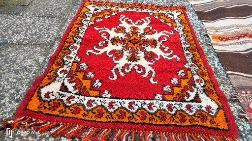 Handgeknoopt Berber kleed wol 131x98cm