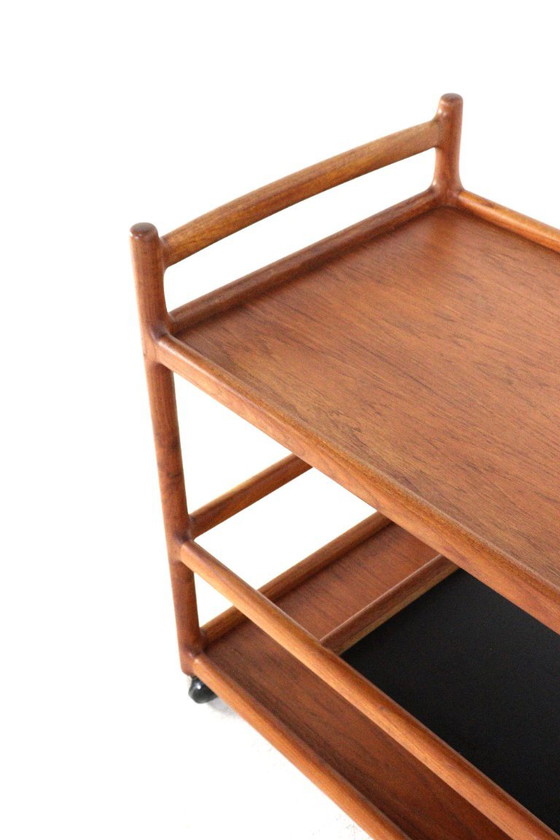 Henning Korch per CFC Silkeborg modello 308 Carrello bar teak vintage – Carrelli bar, Legno (photo 8 of 15)