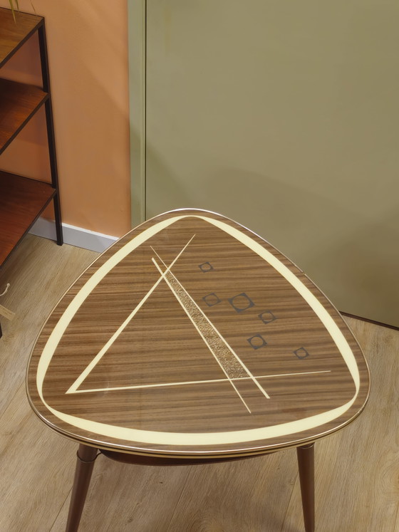 Image 1 of Tavolino da caffè vintage in formica e ottone