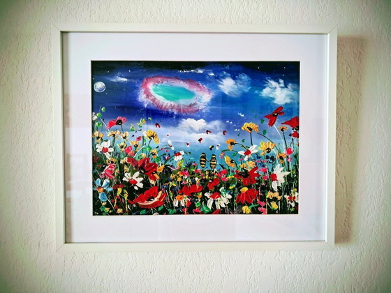 Image 1 of Evelina VINE - Bee World - Artist's canvas under glass