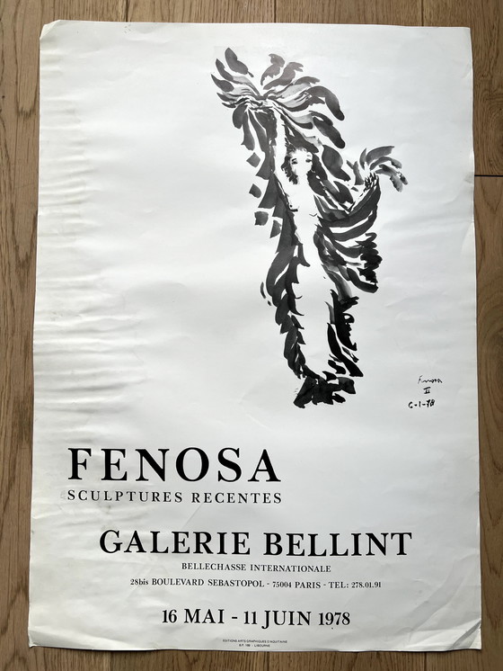 Image 1 of Fenosa Galerie Bellint 1978 Tentoonstellingsaffiche Picasso Calder Miro