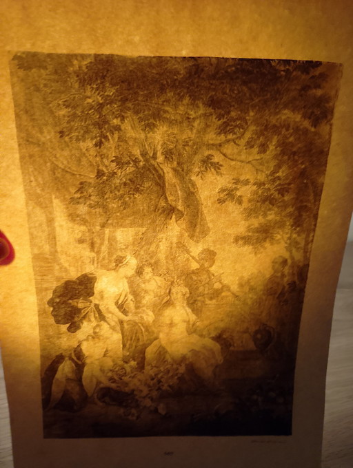 Rara eliogravure d'arte, "Il Trionfo di Flora", laboratorio di Léon Marotte, Parigi