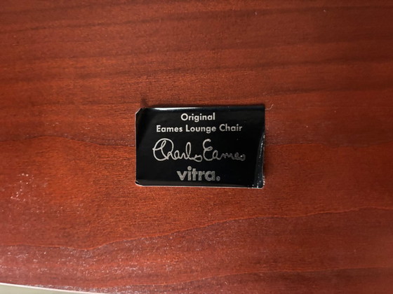Image 1 of Poltrona e pouf Vitra Eames Lounge Chair – Pelle nera Premium Nero – Condizioni perfette (incl. fattura e certificato)