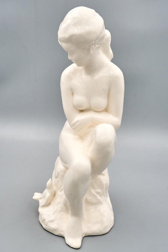 Ceramic Woman Figure, Jihokera Bechyně, 1986, Czechoslovakia – Sculpture (photo 3 of 19)