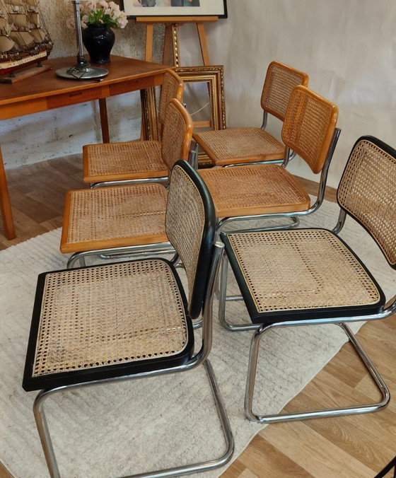 Sedia Cesca B32 Nera di Marcel Breuer, Italia – Sedie da pranzo, Rattan, Wood, Vintage (photo 12 of 15)