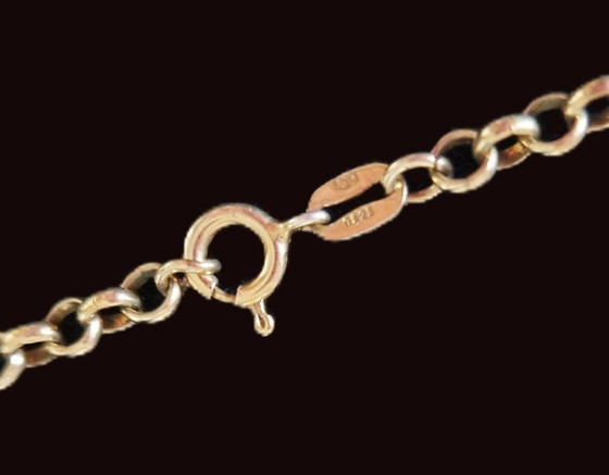 Image 1 of Argento Sterling 925 e UNIO - Mela placcata oro con collana placcata oro abbinata -