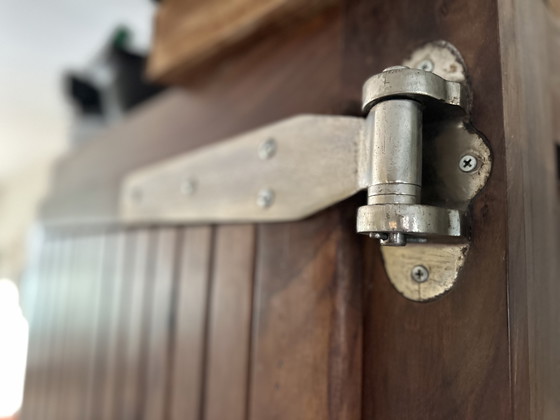 Image 1 of Design kast van massief walnut - repro koelkastmodel