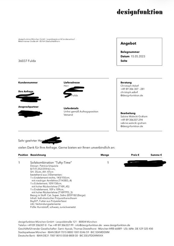 Image 1 of B&B Italia Tufty Time Sofakombination