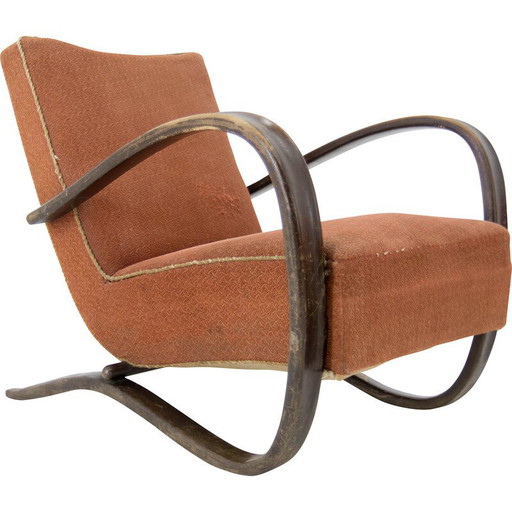 Poltrona vintage H 269 di Jindřich Halabala, anni '40
