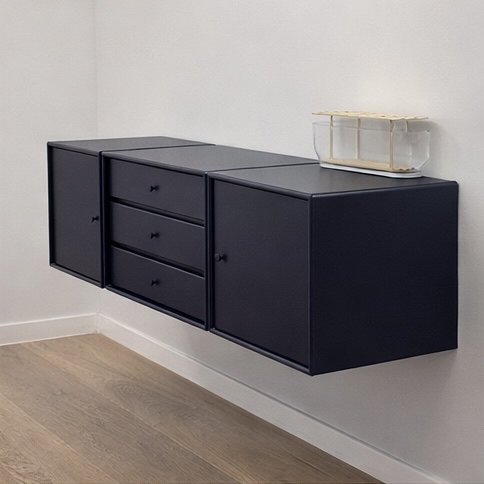 Credenza modulare Montana – Set da parete da 3 pezzi (colore: Shadow)