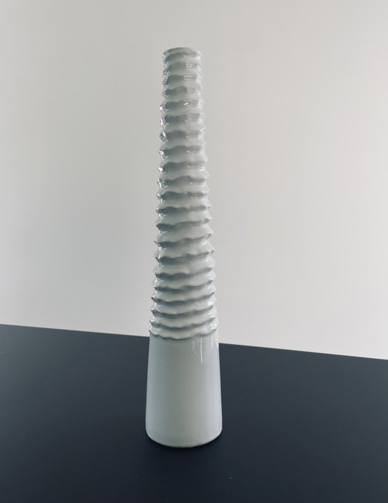 Image 1 of Vaso di design bianco, 45 cm – minimalista – in ceramica