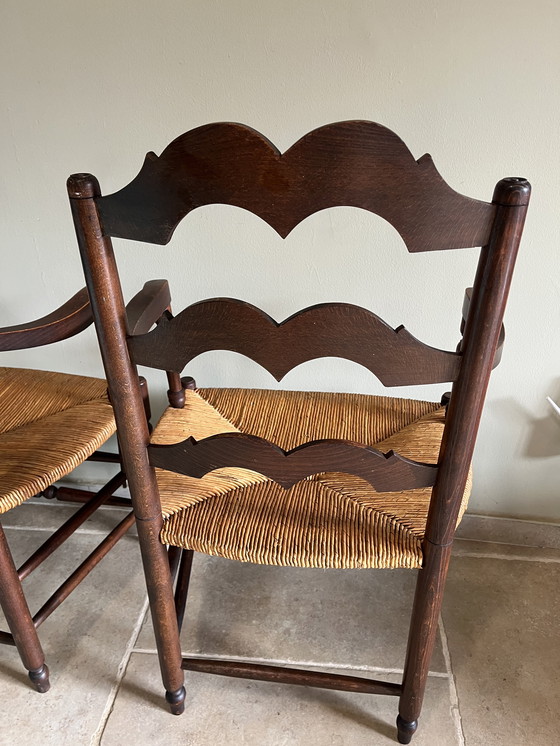 Image 1 of Brutalistische antieke fauteuils