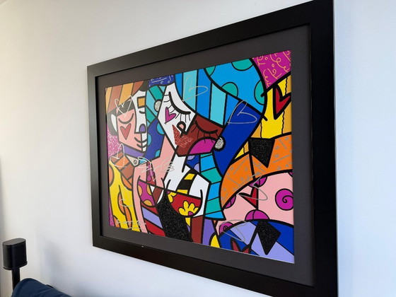 Image 1 of "Close to You" Romero Britto; digital print op canvas