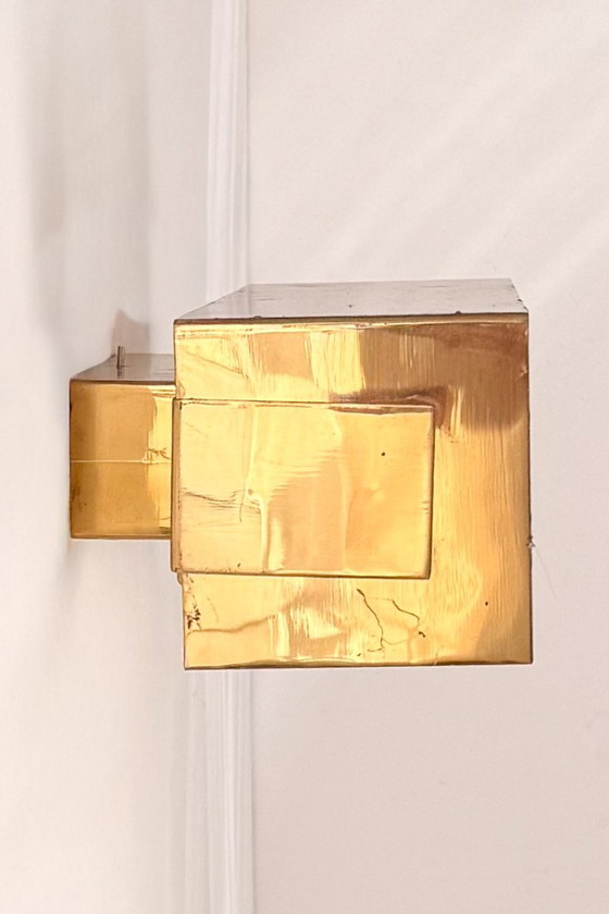 Applique Vintage in Ottone e Perspex, Francia 1960 – Brass (photo 7 of 8)