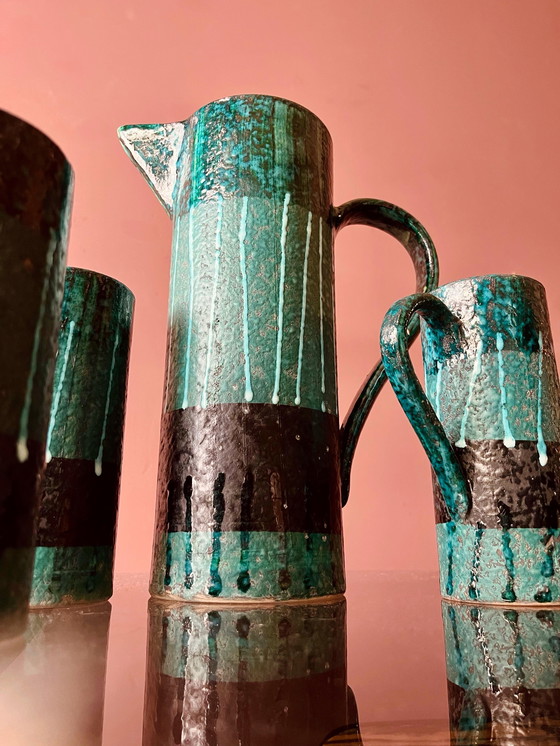 Image 1 of UNIQUE MID-CENTURY CERAMIC COFFEE SET