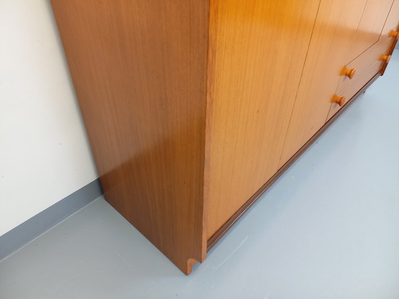 Image 1 of Mobiletto da toeletta modernista vintage in teak e noce degli anni &#39;60-&#39;70