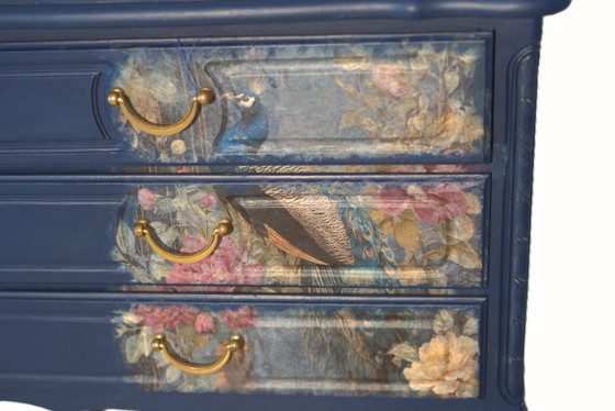 Unieke extravagante Ladekast met pauwmotief – Ladekasten, Hout (photo 5 of 5)