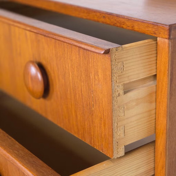 Scandinavian vintage teak Chest of drawers, 4 drawers, Wood, Brown (photo 12 of 20)