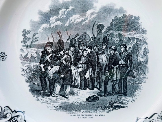 Image 1 of Boch - La Louvière plate * Napoleon series * Antique 19th century