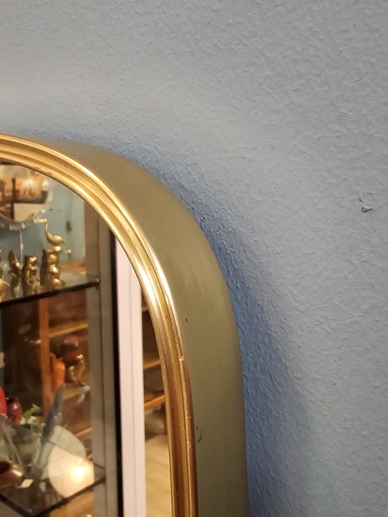 Image 1 of Miroir vintage organique, miroir mural, miroir en laiton