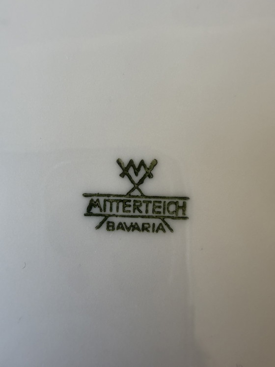 Image 1 of Trio di porcellane vintage Mitterteich Bavaria – Fiori dorati e Korneuburg